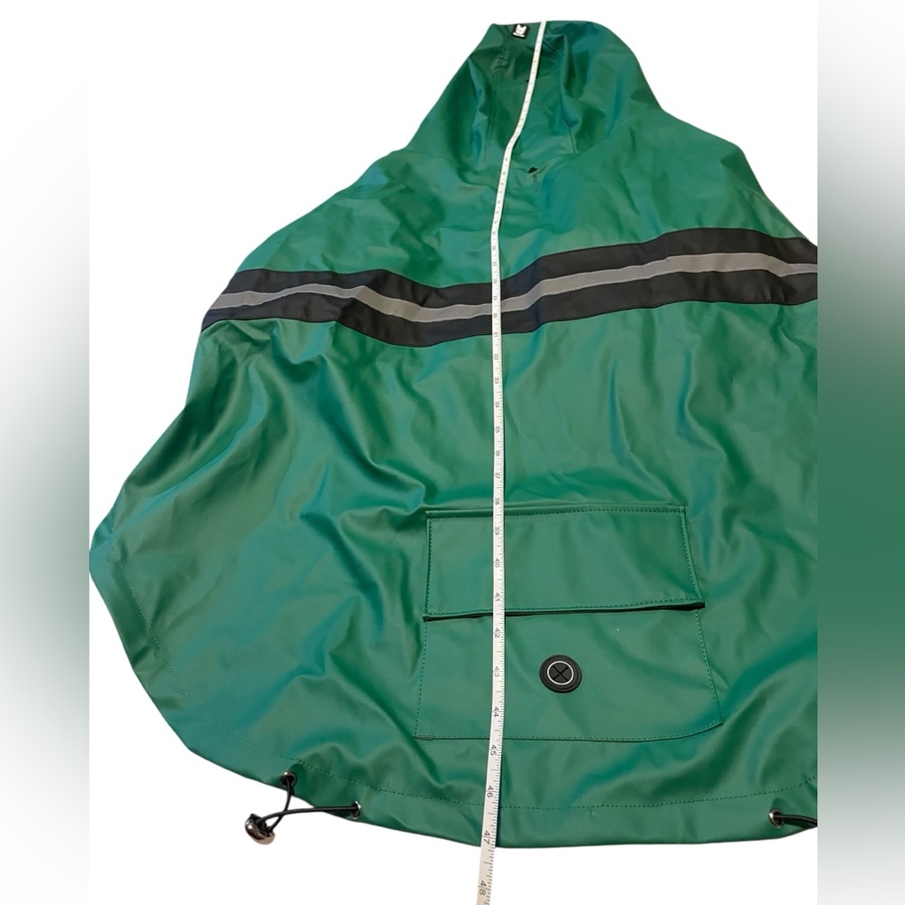 ❤️ NWOT Silver Paw Dog Reflective Raincoat Kids Green Hooded Raincoat - Picture 2 of 16
